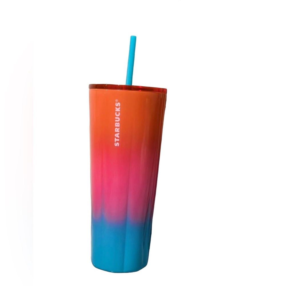 NEW STARBUCKS 24 Oz / 710 ml Tumbler Pink, Orange , Blue